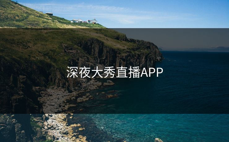 深夜大秀直播APP