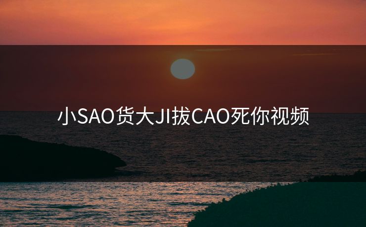 小SAO货大JI拔CAO死你视频