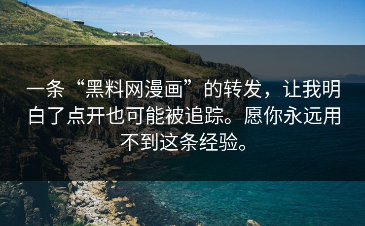 一条“黑料网漫画”的转发，让我明白了点开也可能被追踪。愿你永远用不到这条经验。